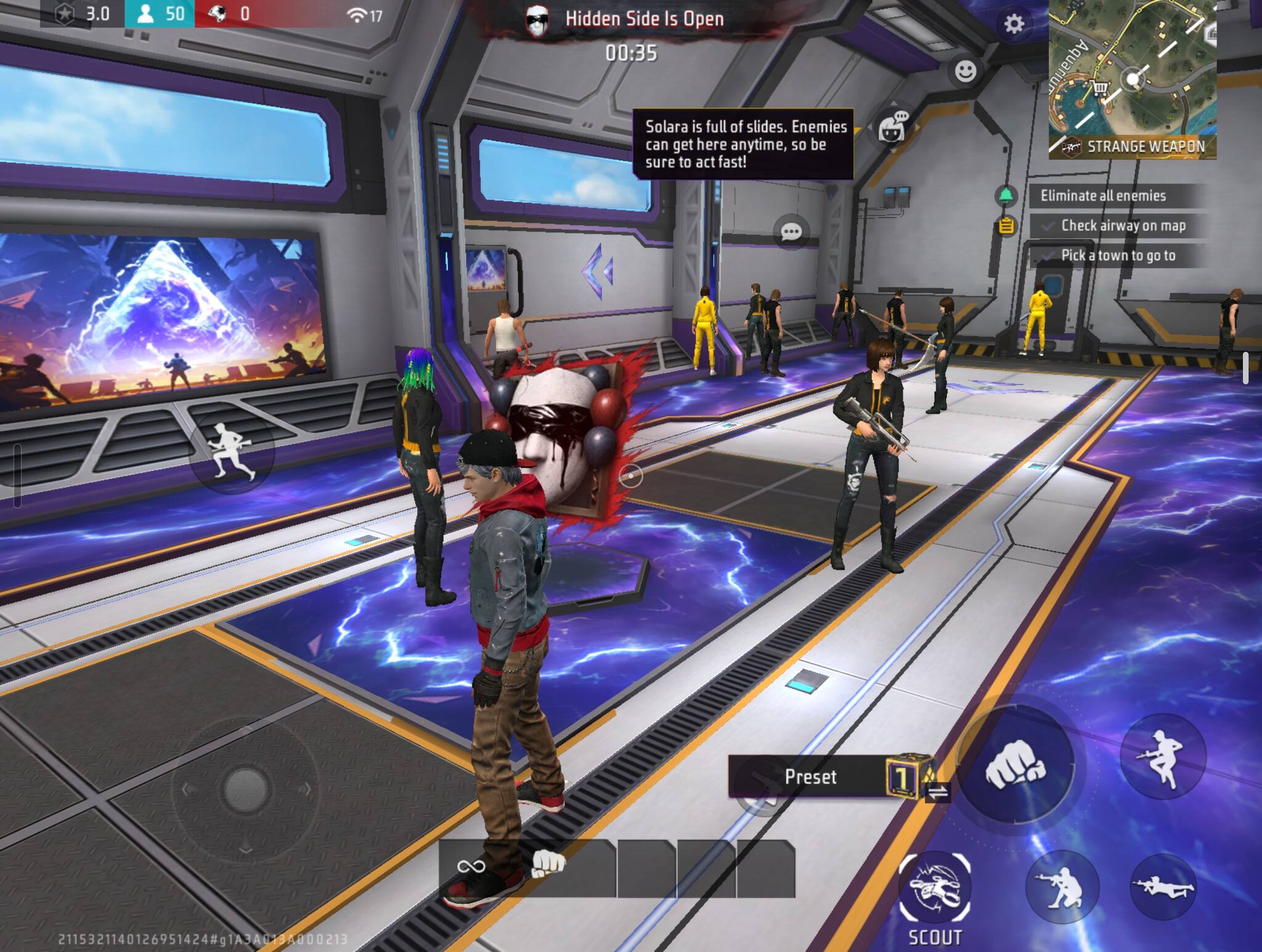 Players waiting in the Free Fire India lobby