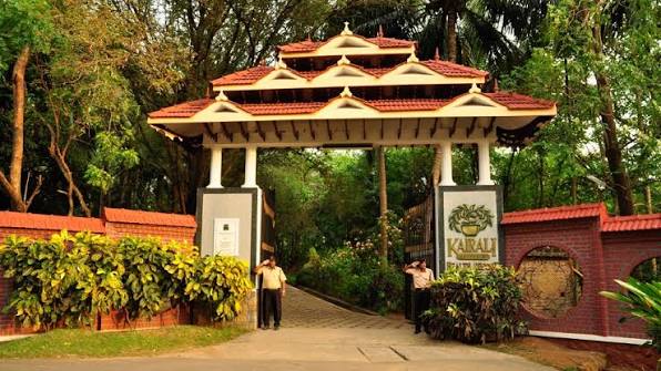 Entrance gate of Kairali Ayurvedic Healing Village in Palakkad